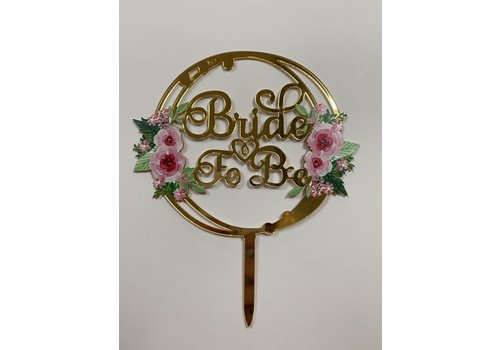 Topper bride to be rond acryl 
