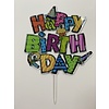 Topper happy birthday feest acryl