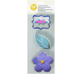 wilton Cookie Cutters Floral Set/3 door Wilton