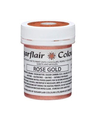 sugarflair Sugarflair Chocolade Verf Rosé Goud 35g