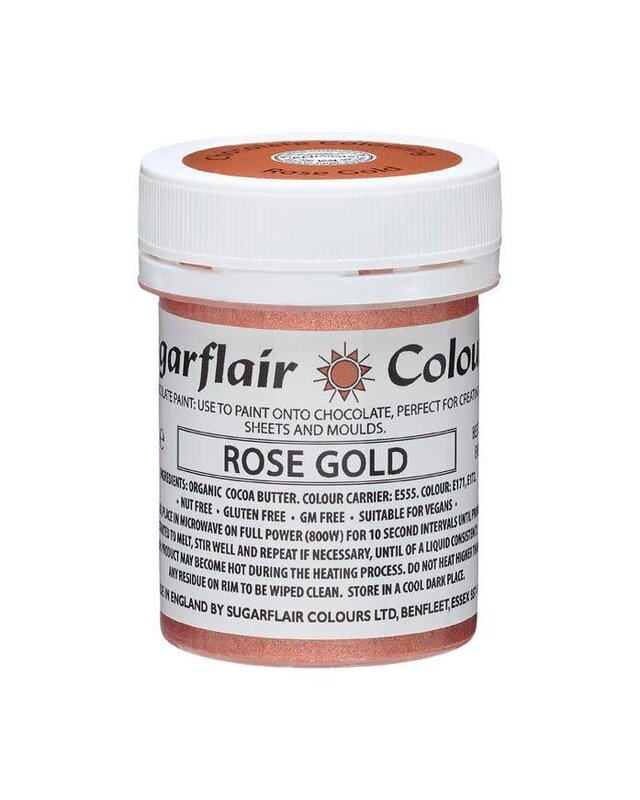sugarflair Sugarflair Chocolade Verf Rosé Goud 35g
