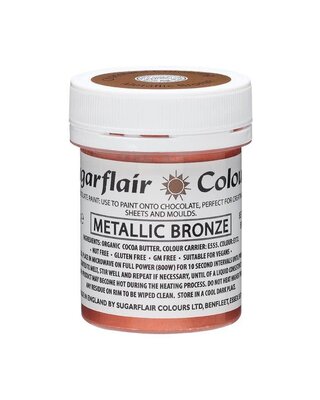 sugar flair Sugarflair Chocolade Verf Metallic Brons 35g
