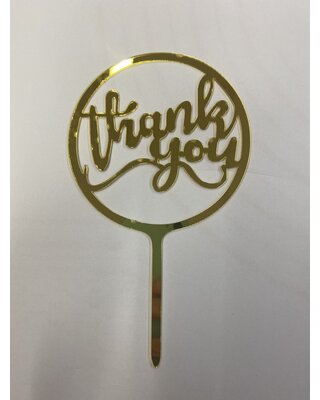 Thank you rond acryl goud