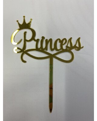 Princess topper acryl goud