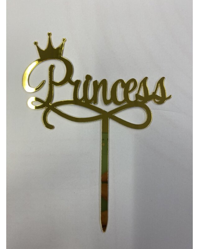 Princess topper acryl goud