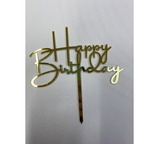 happy birthday strak goud