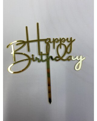 happy birthday strak goud