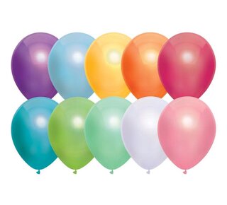 Ballonnen Metallic Assorti 30cm 10st