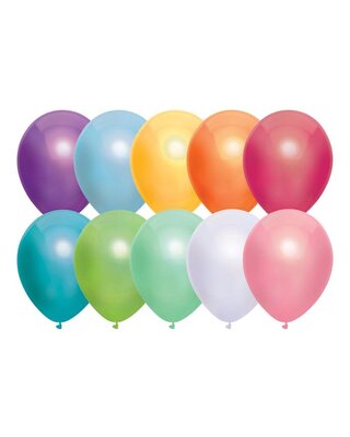Ballonnen Metallic Assorti 30cm 10st