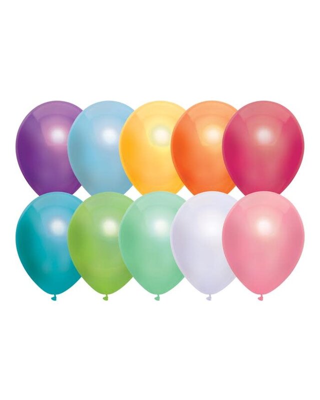 Ballonnen Metallic Assorti 30cm 10st
