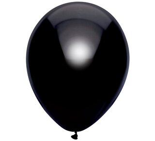 Ballonnen Metallic Zwart 30cm 10st