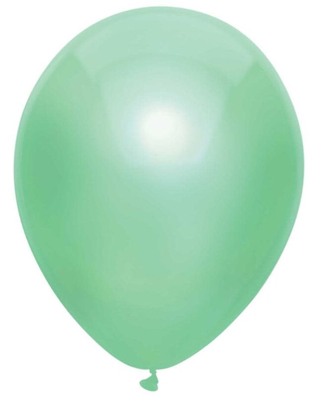 Ballonnen Metallic Mint 30cm 10st