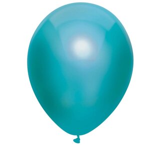 Ballonnen Metallic Teal 30cm 10st