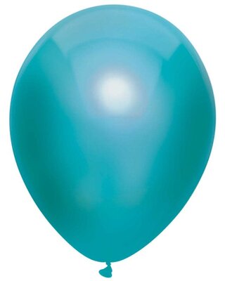 Ballonnen Metallic Teal 30cm 10st