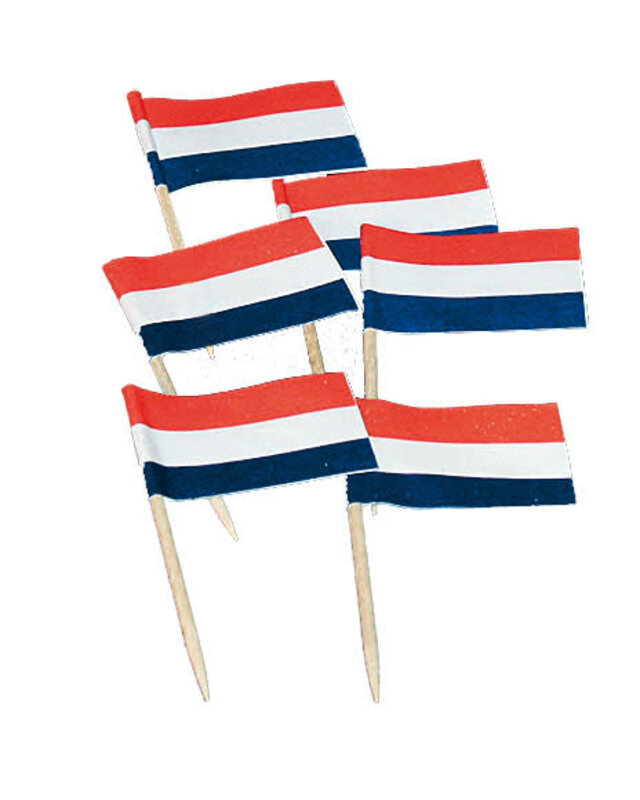 Vlaggetjes Nederland 50 stuks