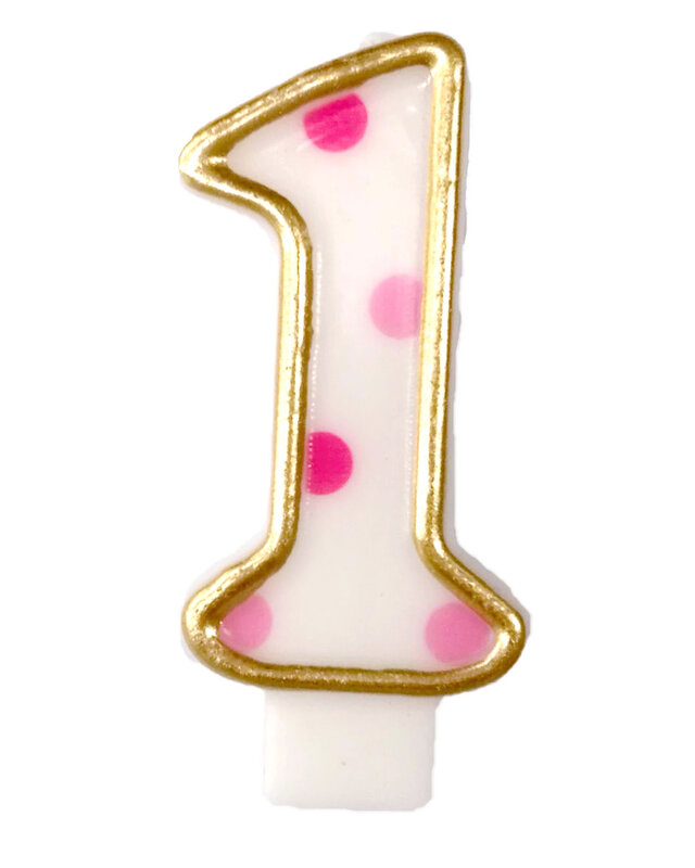 Cijferkaars Roze "1"