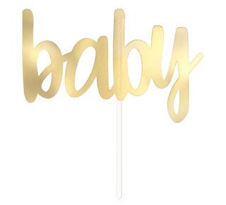Taartprikker " Baby" Goud 15cm