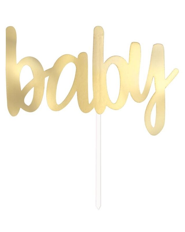 Taartprikker " Baby" Goud 15cm