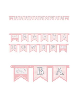 Letterslinger "Babyshower" Meisje