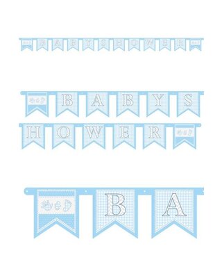 Letterslinger "Babyshower" jongen