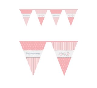 Vlaggenlijn PE Babyshower Meisje 10m