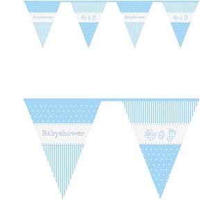 Vlaggenlijn PE Babyshower jongen 10m