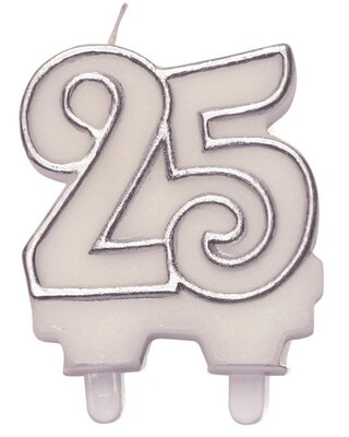 Cijferkaars zilver ''25''