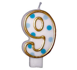 Cijferkaars Blauw "9"