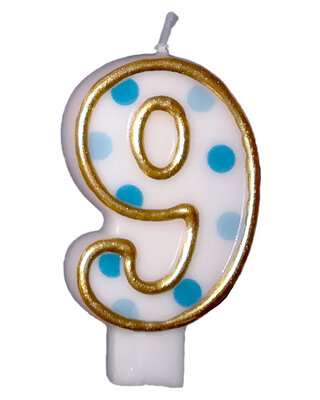Cijferkaars Blauw "9"