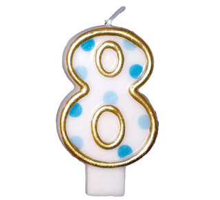 Cijferkaars Blauw "8"