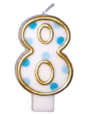 Cijferkaars Blauw "8"