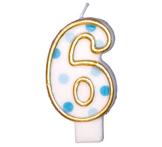 Cijferkaars Blauw "6"