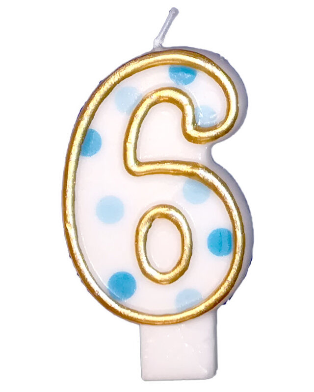 Cijferkaars Blauw "6"