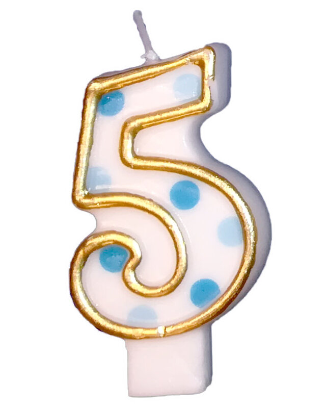 Cijferkaars Blauw "5"