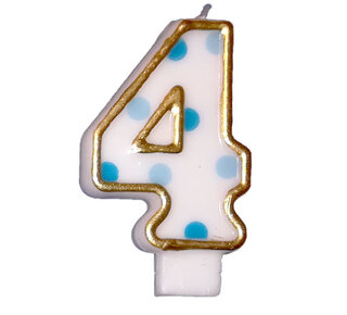 Cijferkaars Blauw "4"