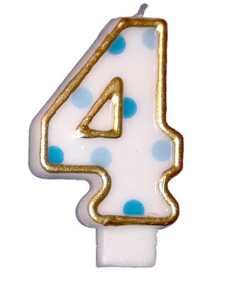 Cijferkaars Blauw "4"