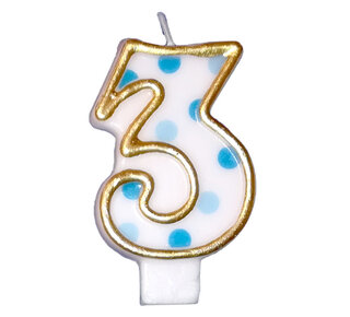 Cijferkaars Blauw "3"