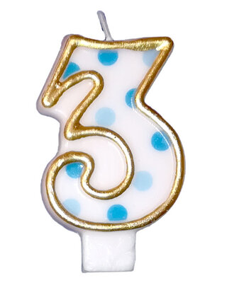 Cijferkaars Blauw "3"