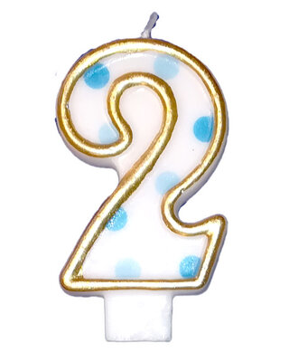 Cijferkaars Blauw "2"