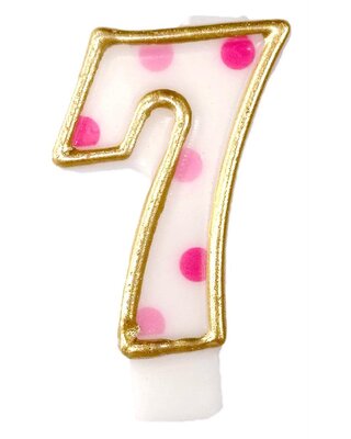 Cijferkaars Roze "7"