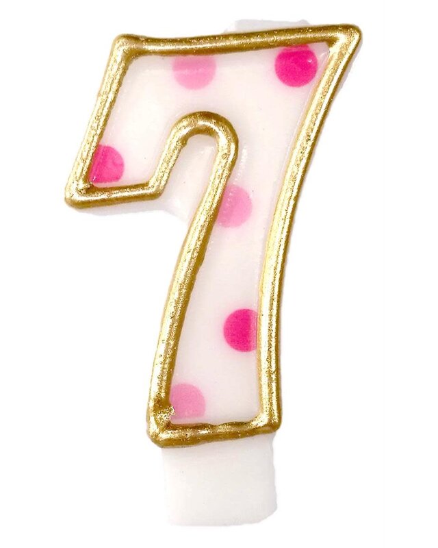 Cijferkaars Roze "7"