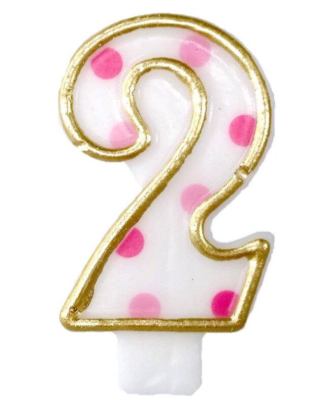 Cijferkaars Roze "2"