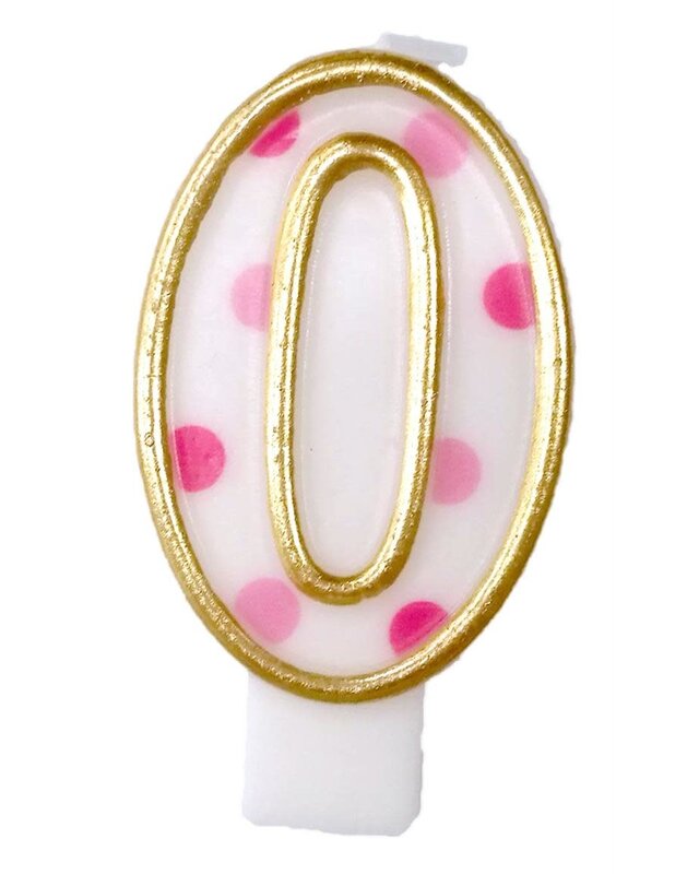 Cijferkaars Roze "0"