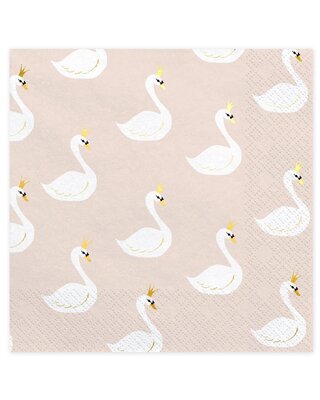 party deco PartyDeco Servetten Zwaan pk/20