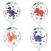 PartyDeco Ballonnen Dinosaurs Pastel Wit pk/6