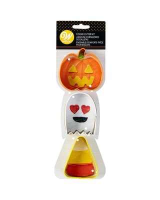 wilton Wilton Cookie Cutter Pumpkin-Ghost-Candy Corn Set/3