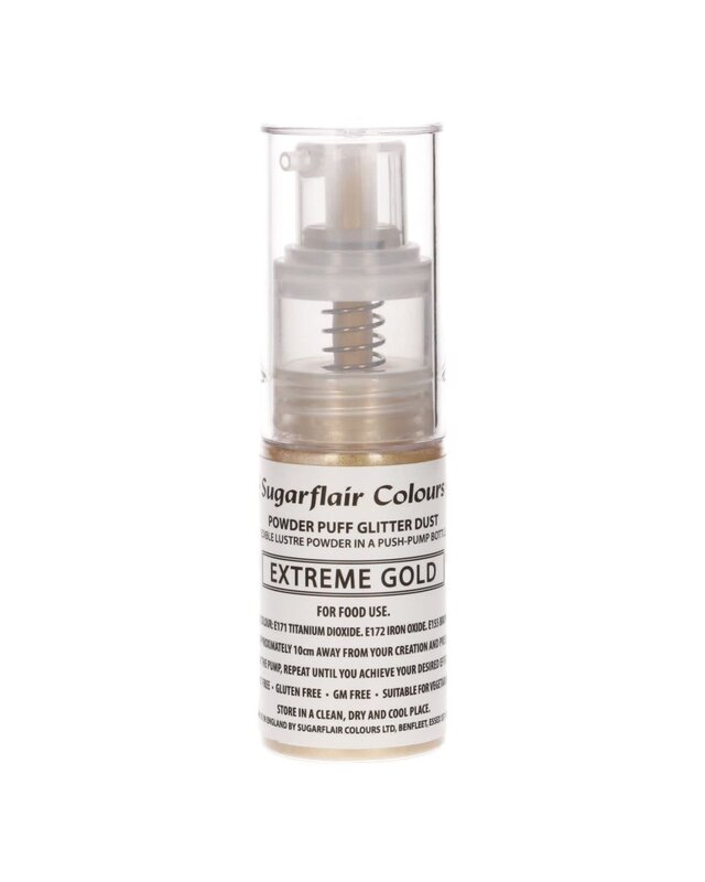 sugar flair Sugarflair Pomp Spray Glitterpoeder Extreem Goud