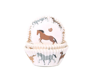 House of Marie House of Marie Baking Cups paarden  pk/50