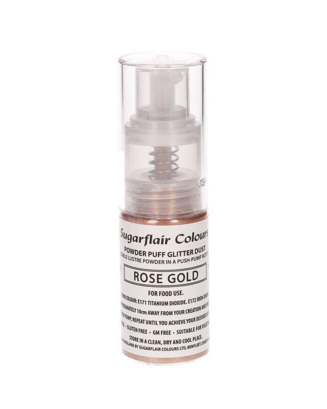 sugar flair Sugarflair Pomp Spray Glitterpoeder Rose Goud