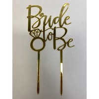 bride to be topper ring goud
